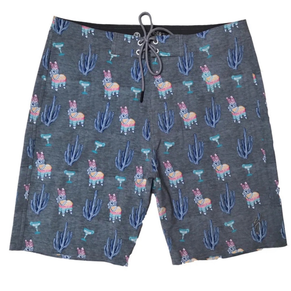 TOES ON THE NOSE AVALON BOARDSHORT SIZE 36 NOVELTY FUN BEACH POOL VACATION